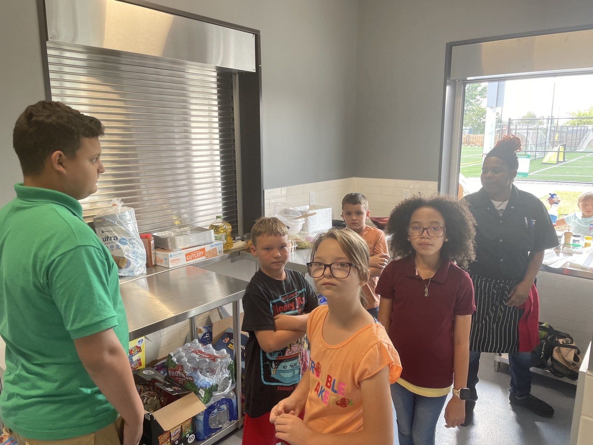 Girl with orange top