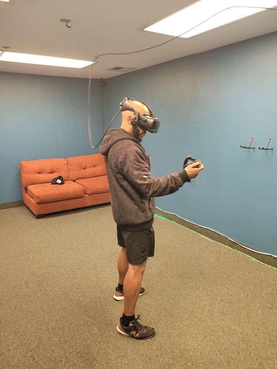 Man playing VR