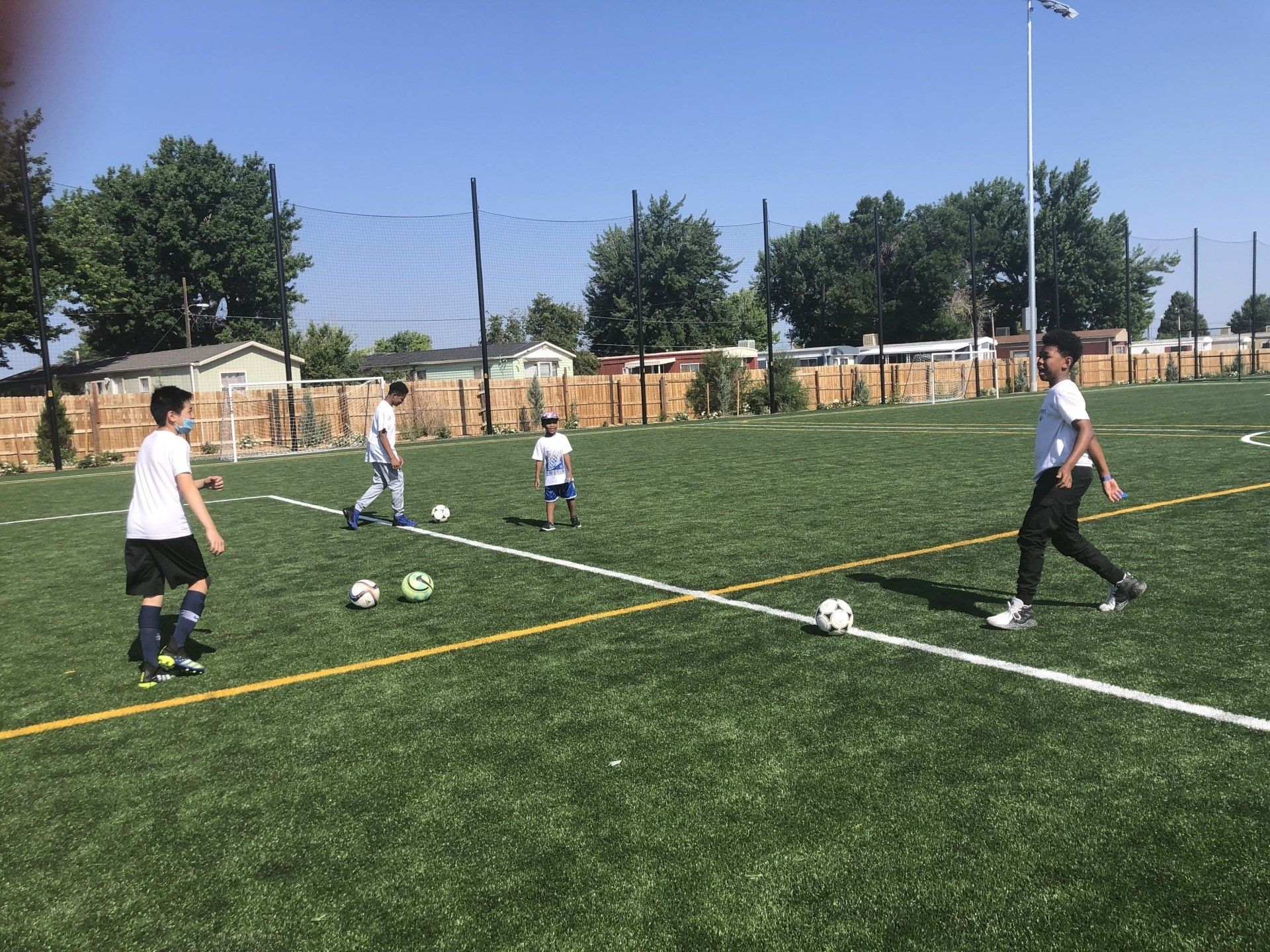 Boys  playing football