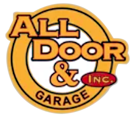 All Door & Garage Inc. logo in orange and black circular design
