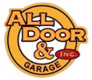 All Door & Garage Inc. logo in orange and black circular design