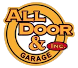 All Door & Garage Inc. logo in orange and black circular design