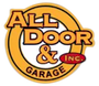 All Door & Garage Inc. logo in orange and black circular design