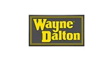 Wayne Dalton logo in yellow text on a dark rectangular background