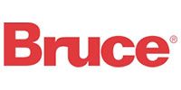 Red Bruce logo on a white background