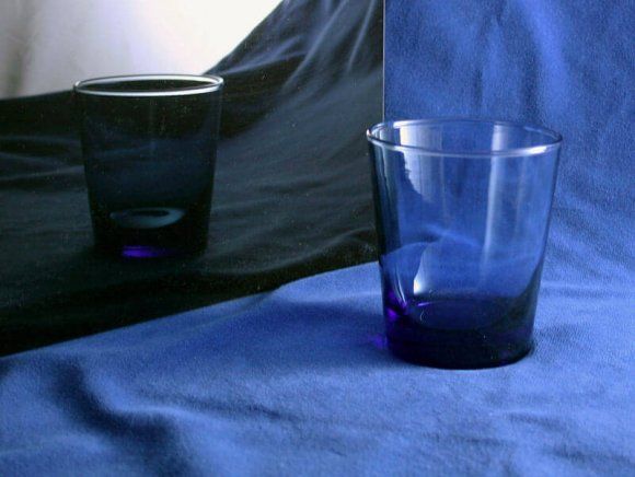 Cobalt Blue Rocks Glass