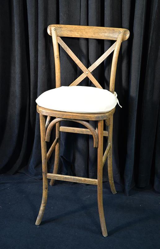 Driftwood X-Back Barstool