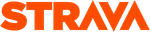 Strava logo in orange.