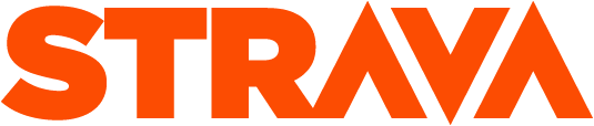 Strava logo in orange.