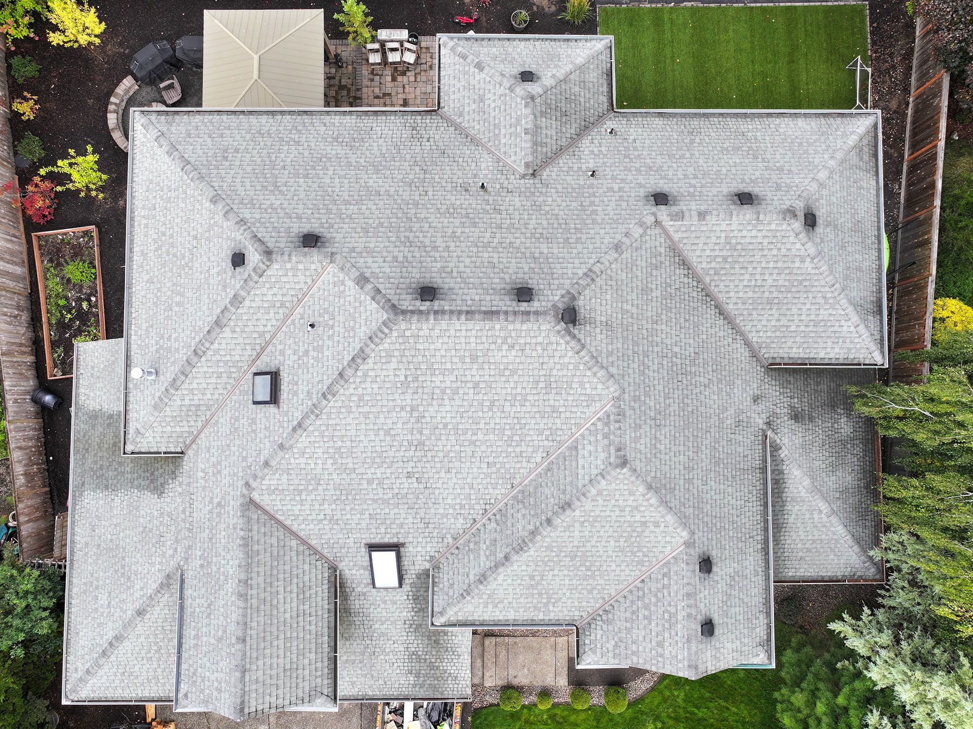 before roofing remodel top view