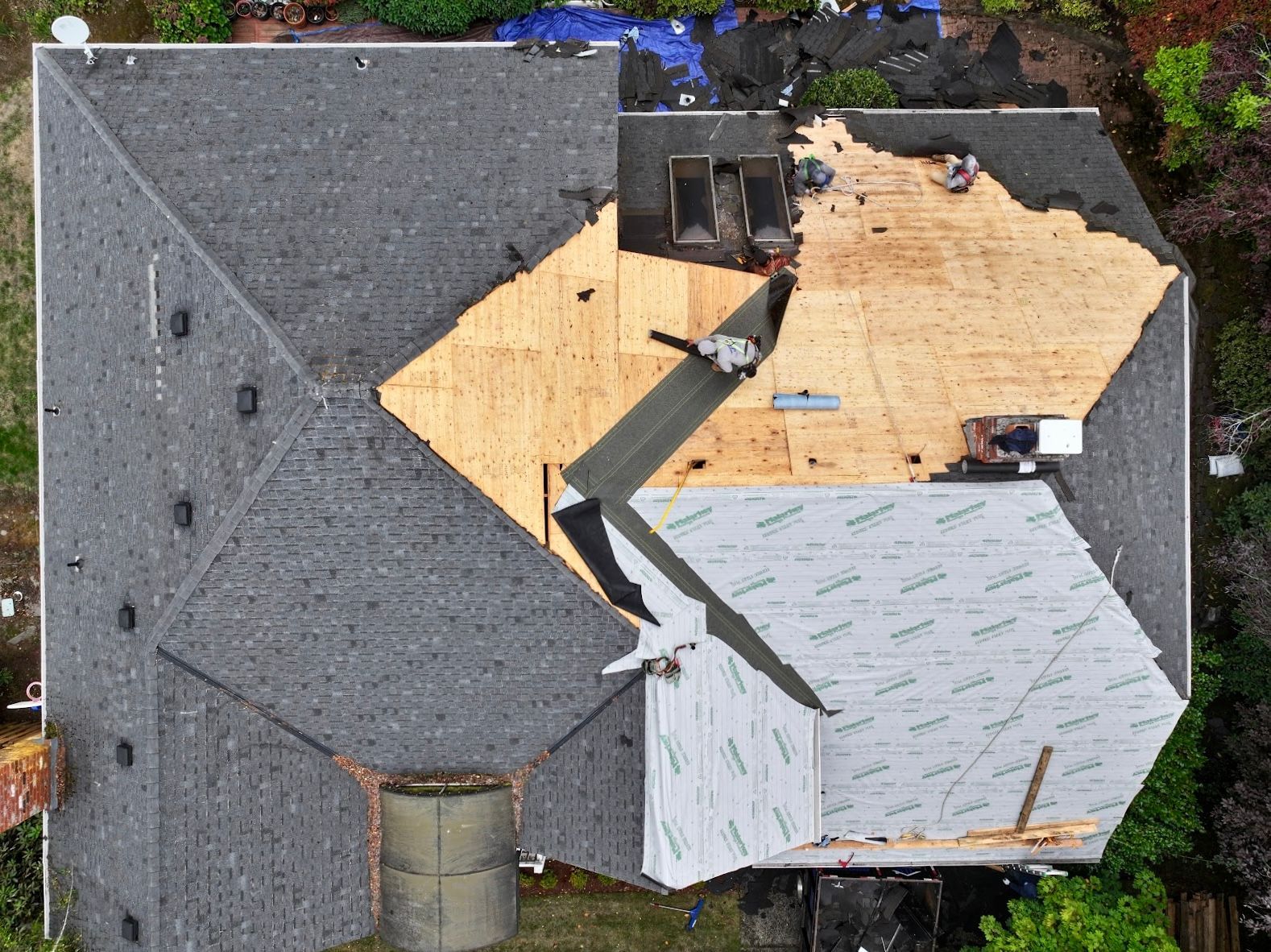 Residential roofing process installation