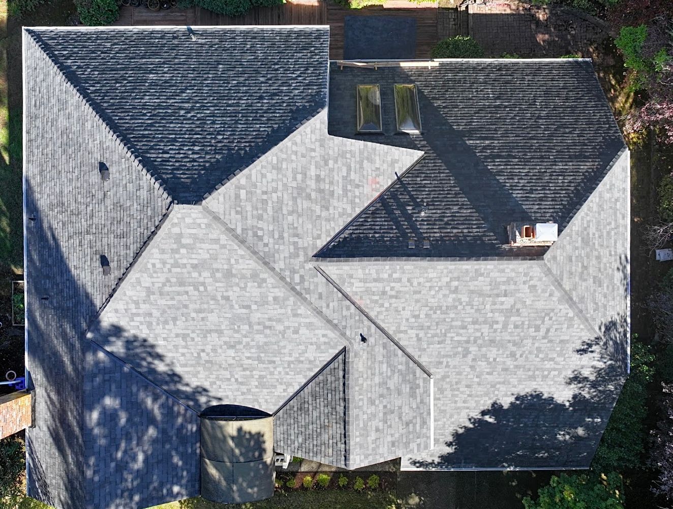 Residential roofing after installation