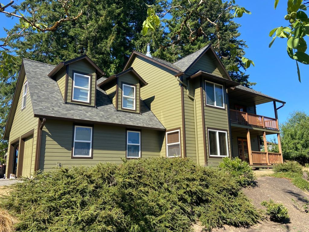 House siding painted after