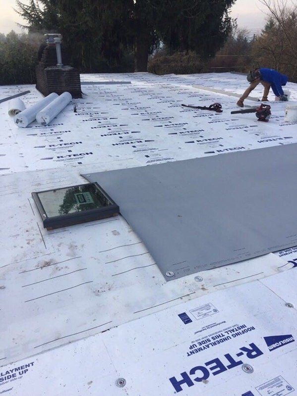 TPO roof installation