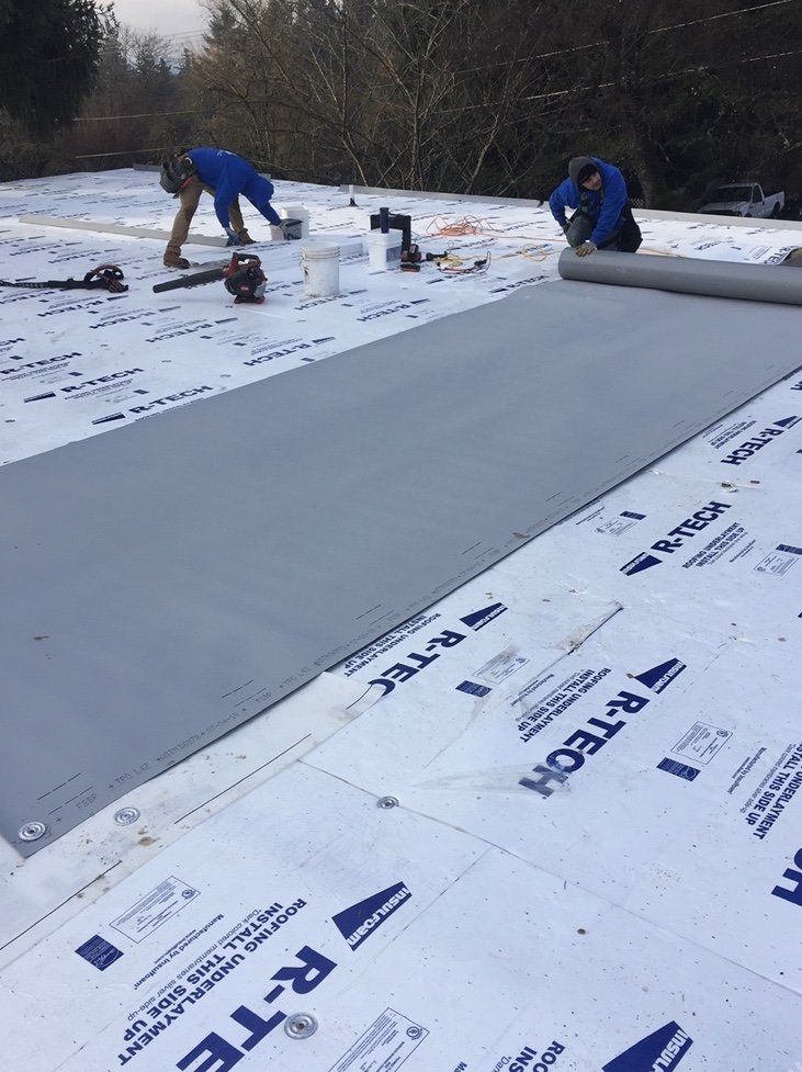 TPO roof installation