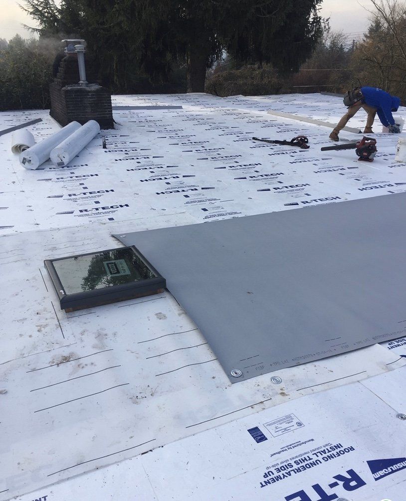 TPO roof installation