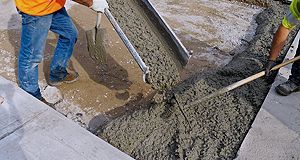 Concrete pouring process