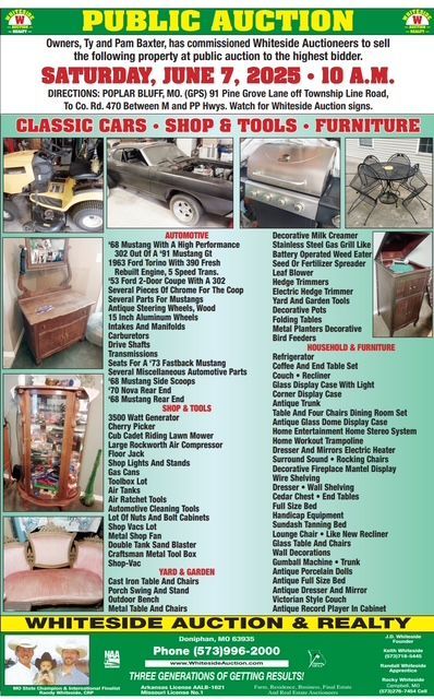 Image of flyer for an upcoming auction