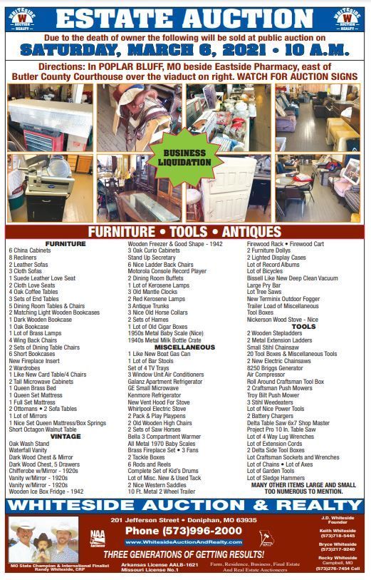 March 6 2021 auction