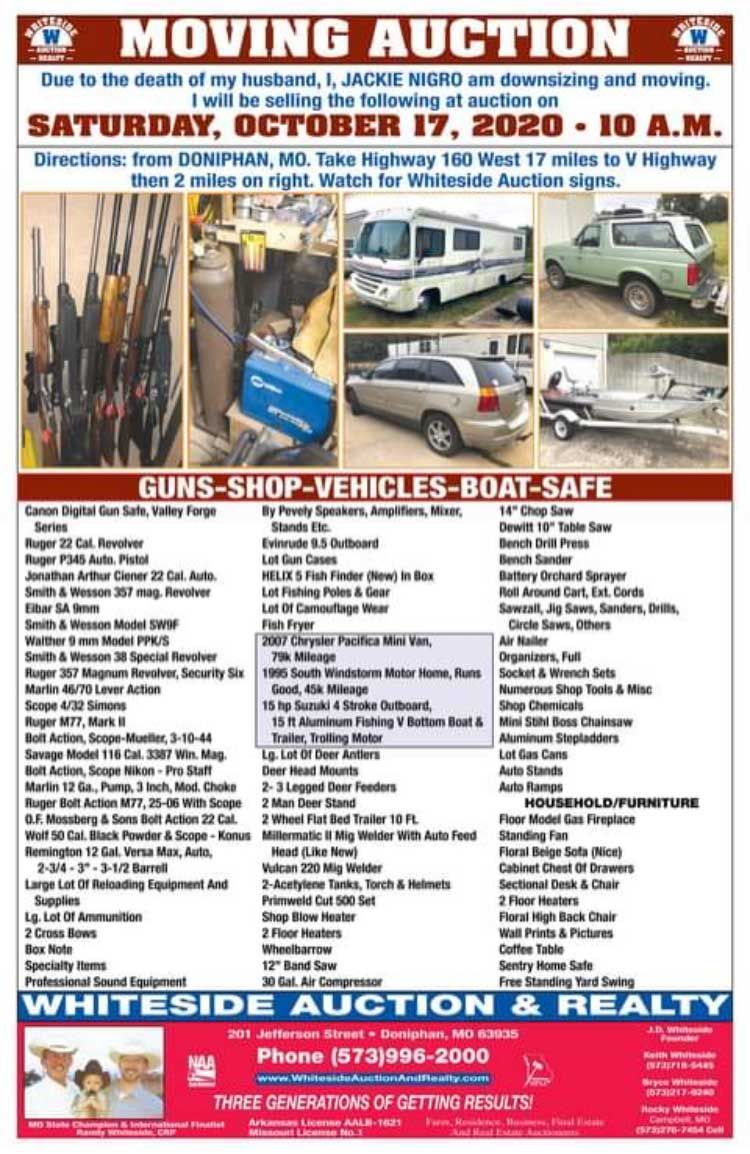 October 17 2020 auction