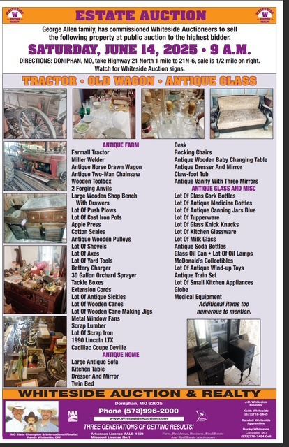 Image of flyer for an upcoming auction