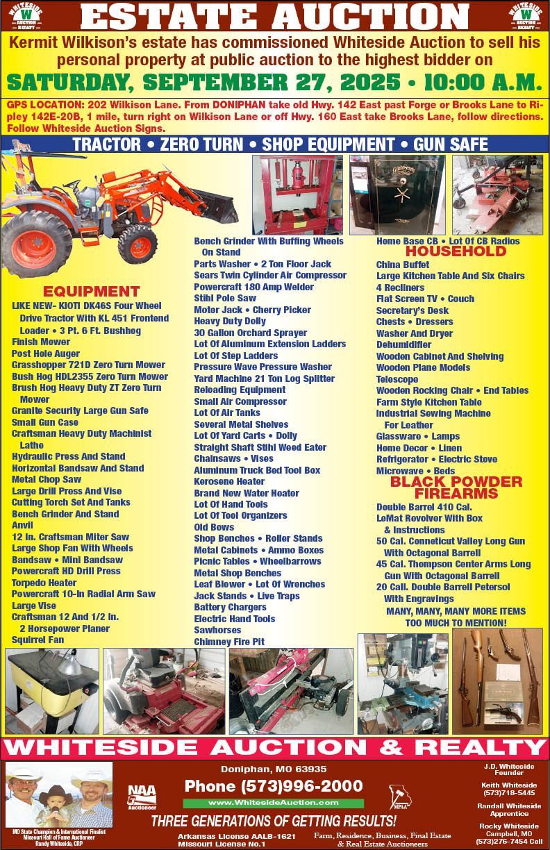 Estate Auction September 27, 2025