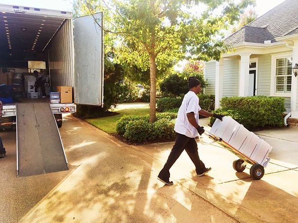 A man next to a moving truck loaded with boxes, showcasing licensed and insured movers in Lakeville, FL.
