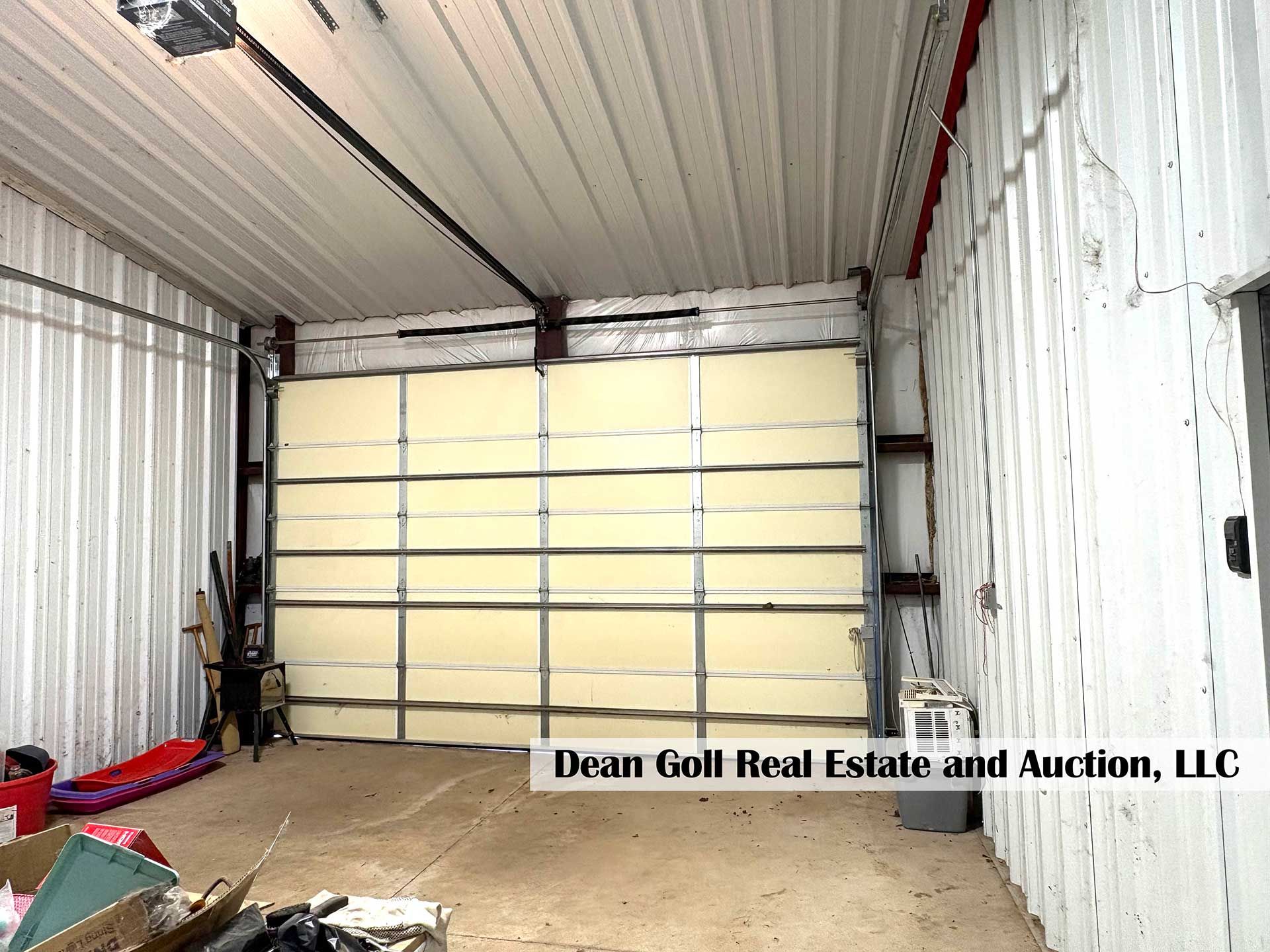 garage interior with closed overhead door