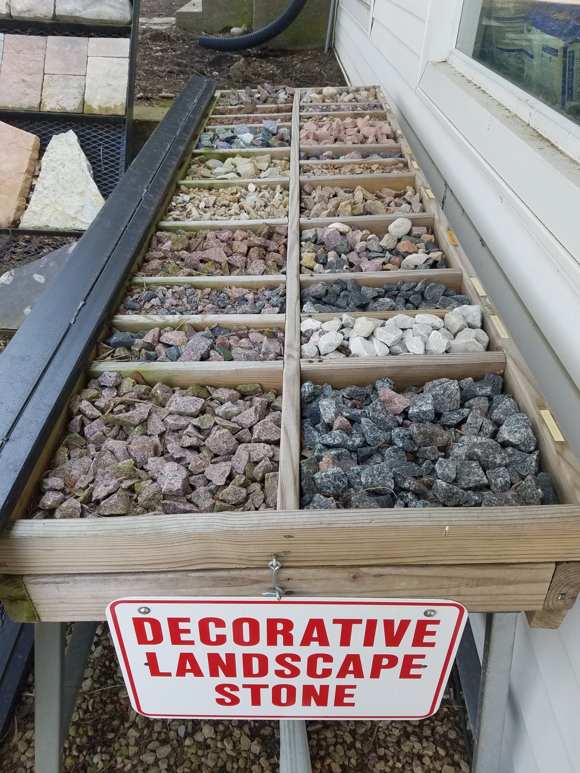 Decorative Landscape Rock and Wood Mulch
