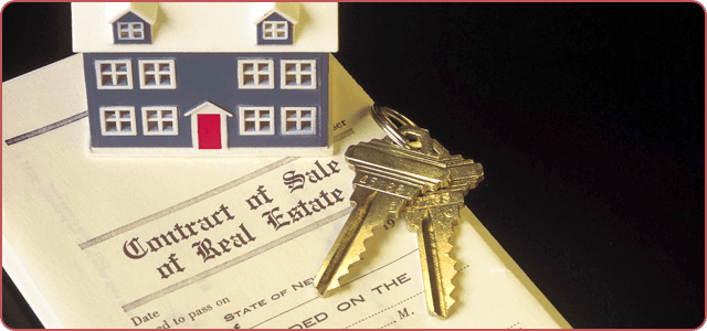 Real estate legal paperwork and keys