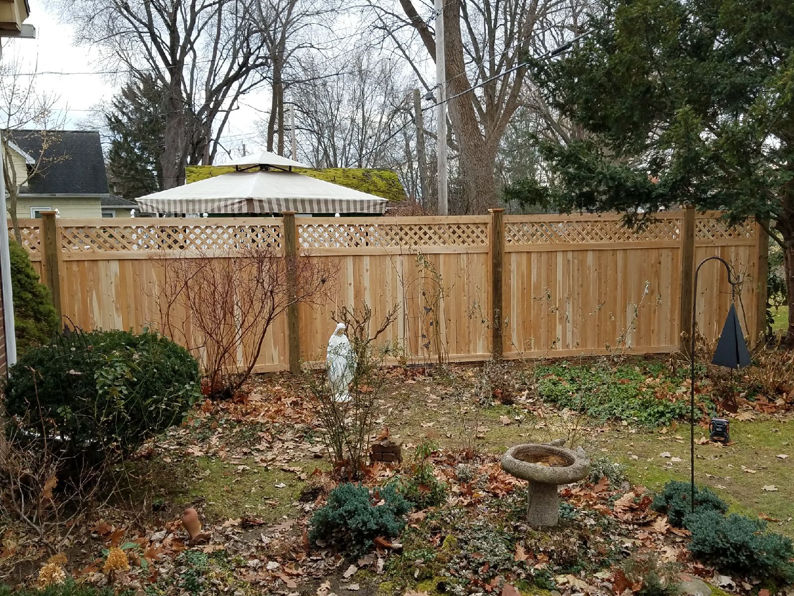 Wooden fence