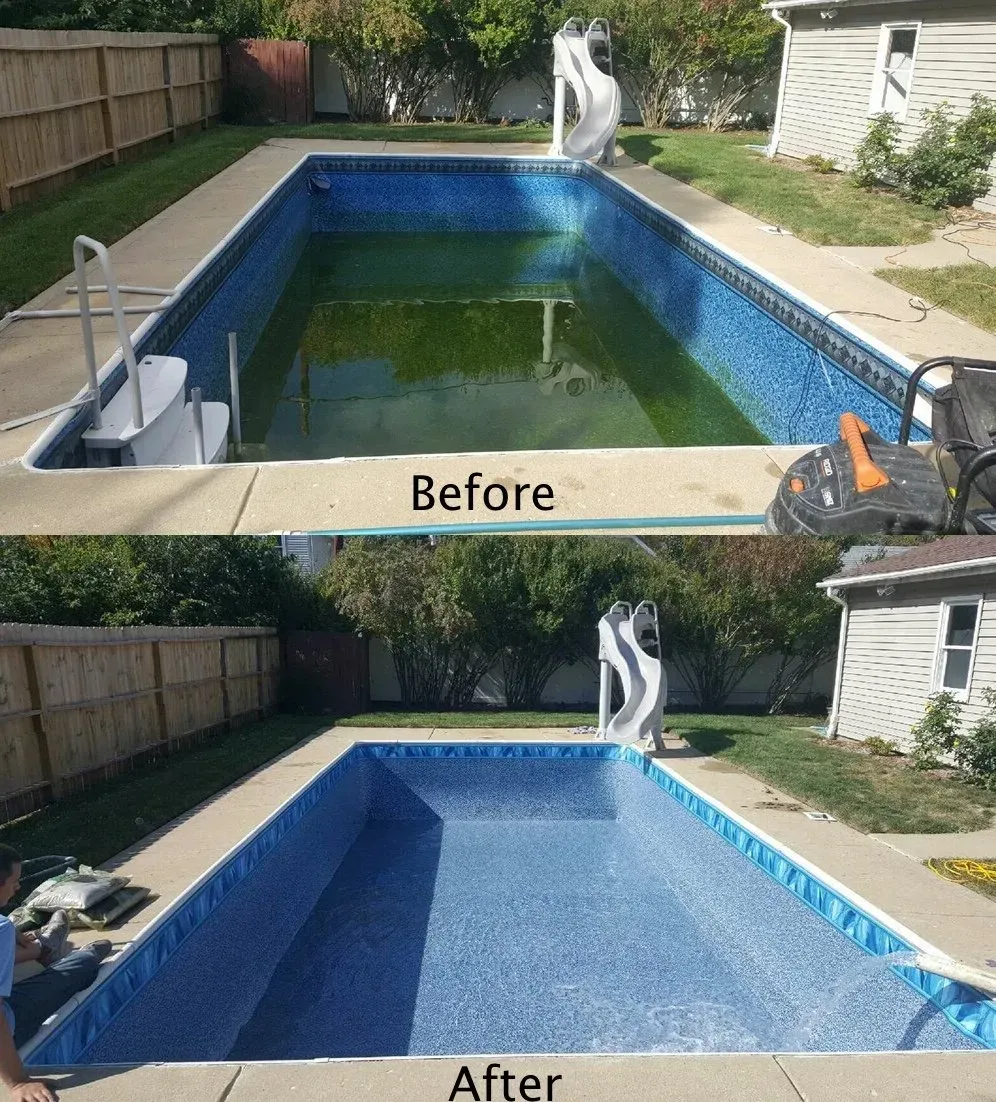 Before and after pool