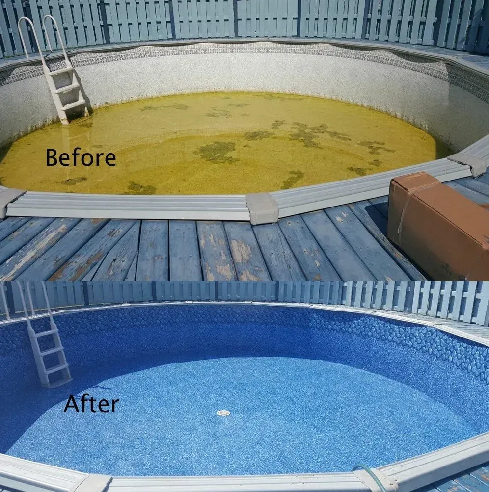 Before and after pool