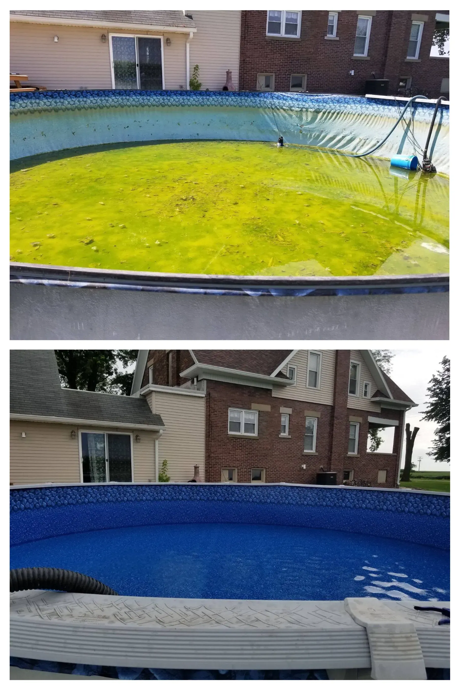 Before and after pool
