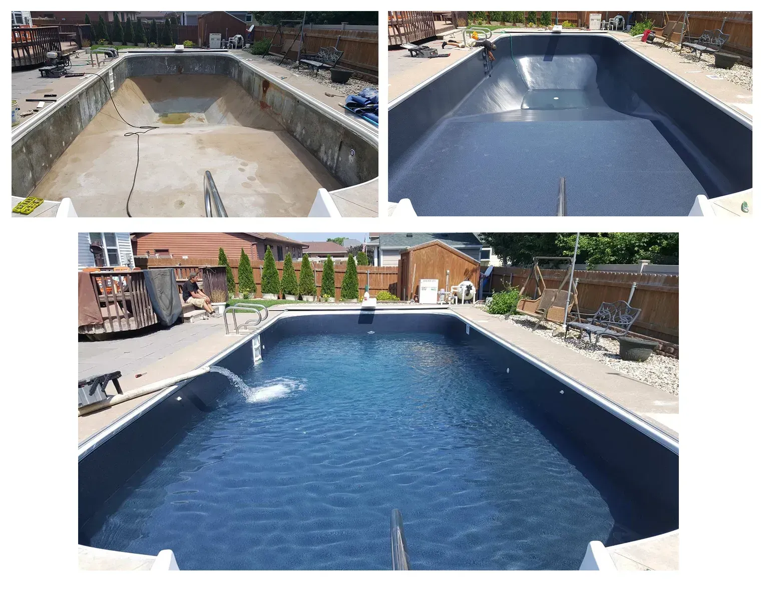 Before and after pool