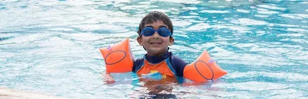 Child in pool