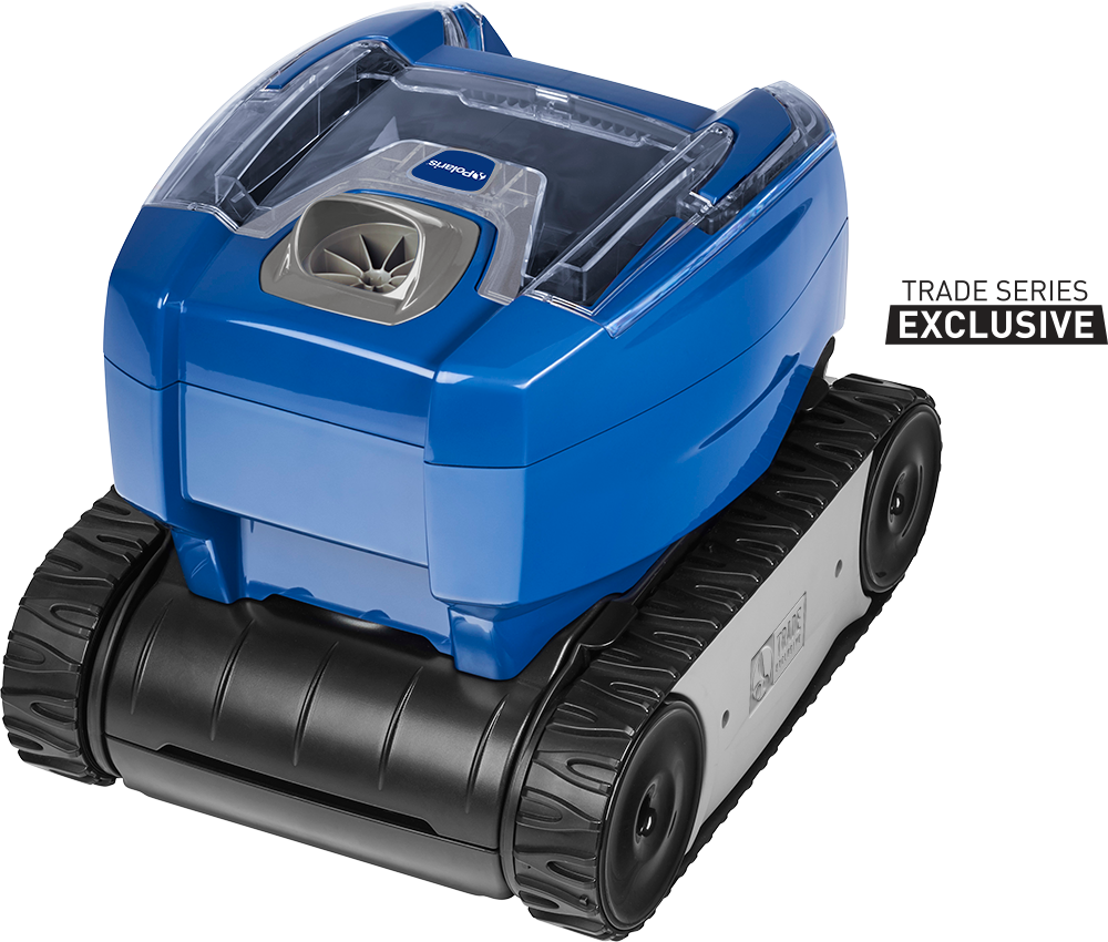 A dark grey Aiper Scuba SE robotic pool cleaner viewed from above against a white background.