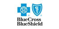 Blue Cross Blue Shield logo in blue with a cross and shield icon