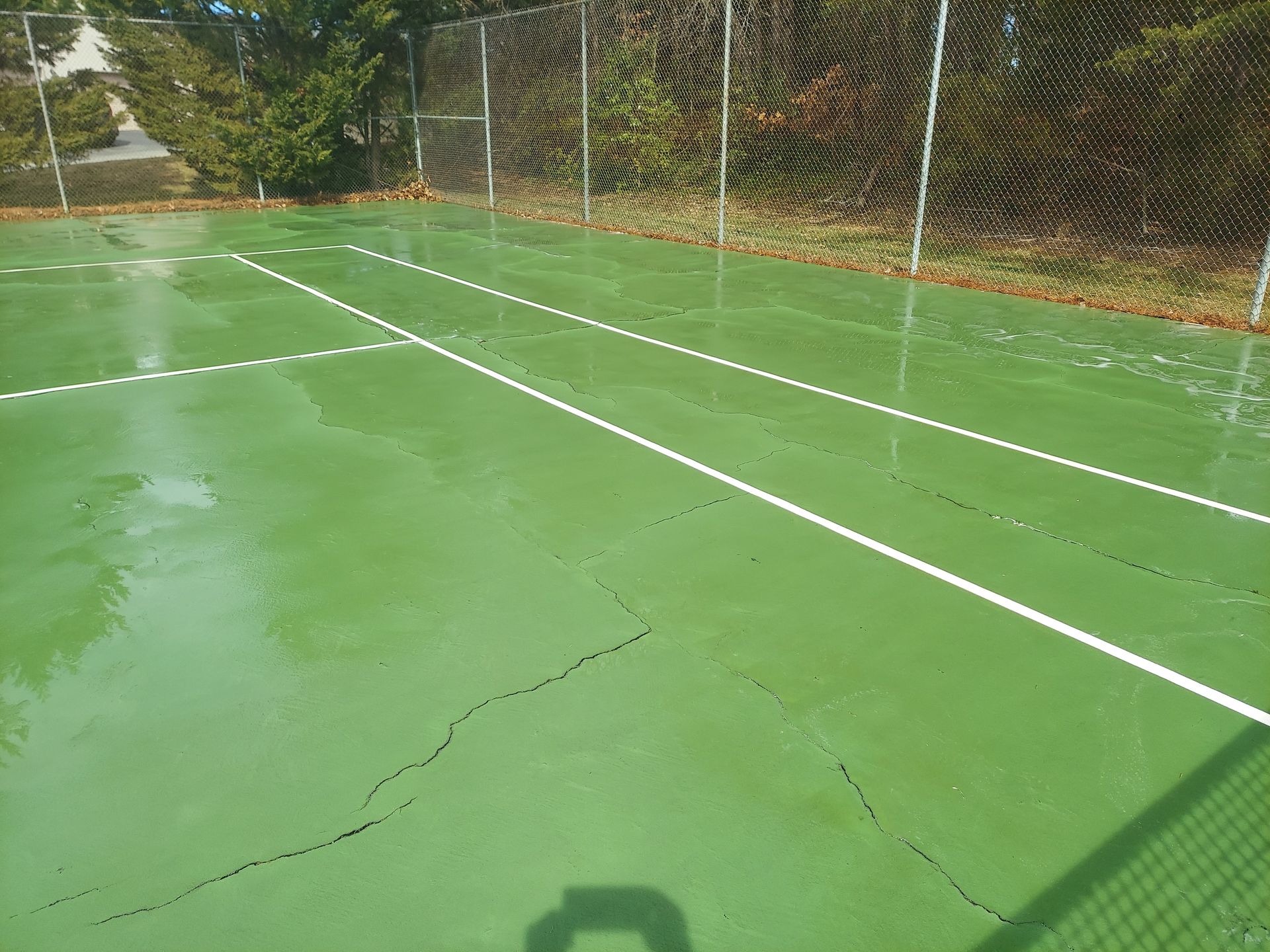 Tennis court before