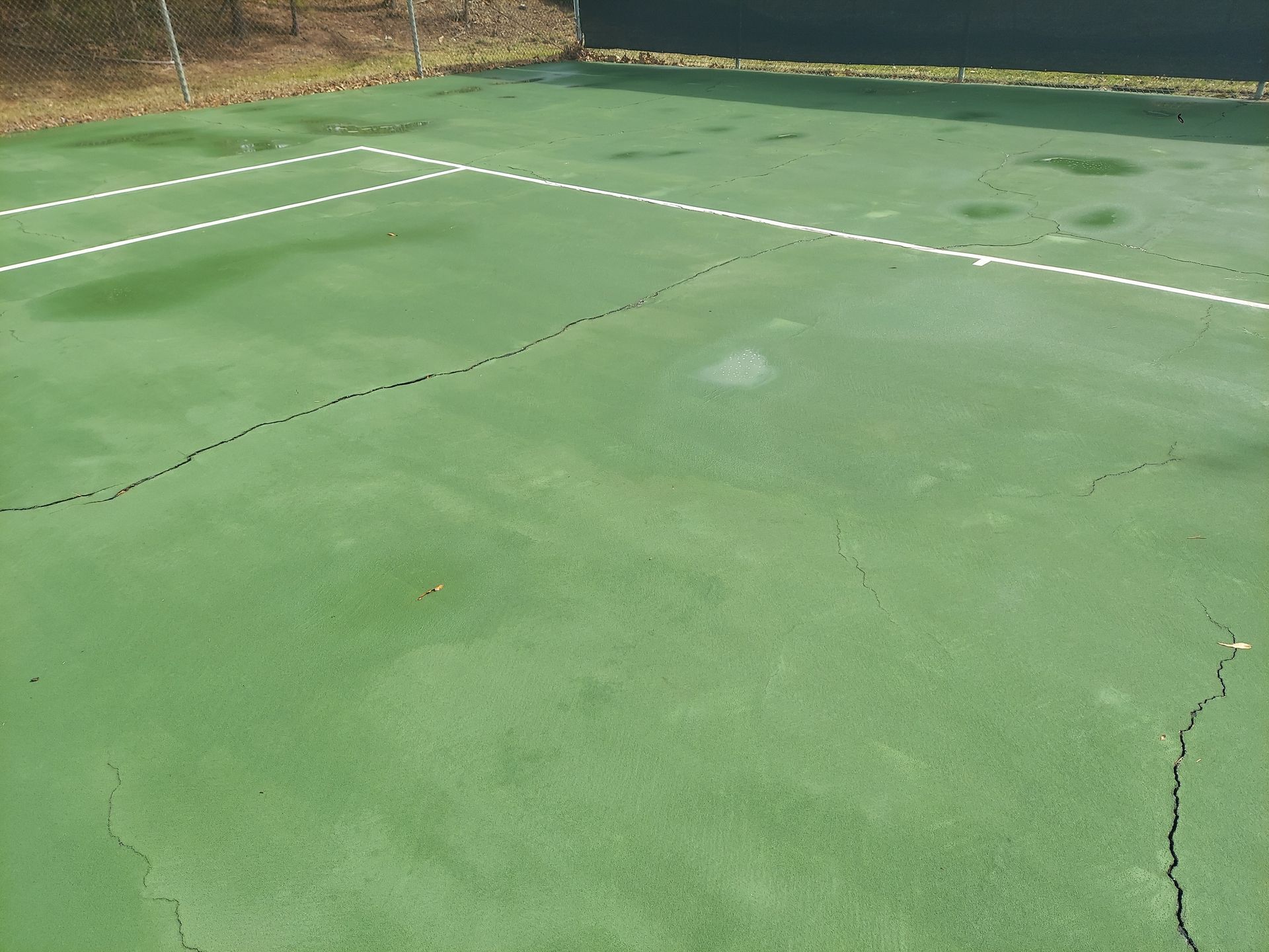 Tennis court before