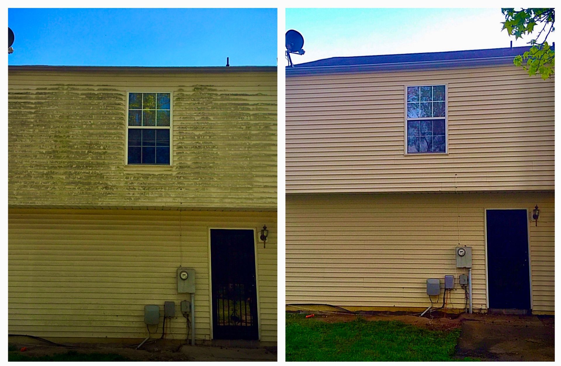 Siding power washing