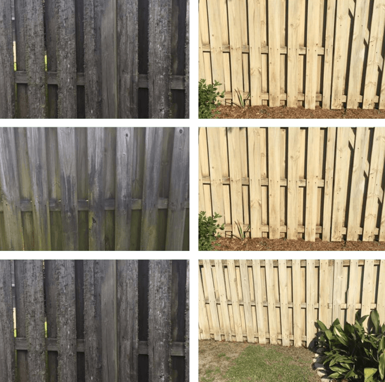 Fences- Before & After cleaning