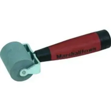 Hand-held rubber roller with a red handle; brand is Marshalltown.