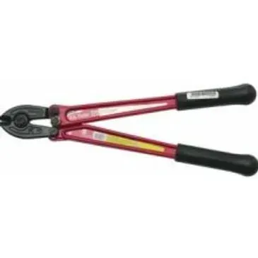 Red and black bolt cutters.