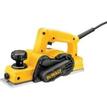 Yellow and black DeWalt electric planer tool.