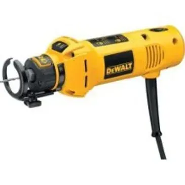 Yellow and black DeWalt drywall cutout tool.