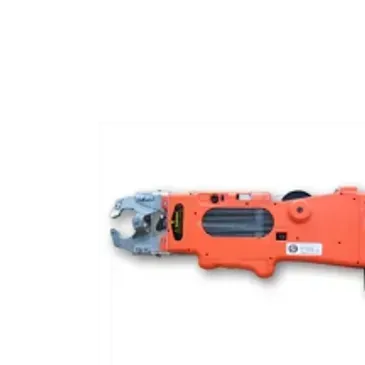 Orange and gray cable crimping tool.