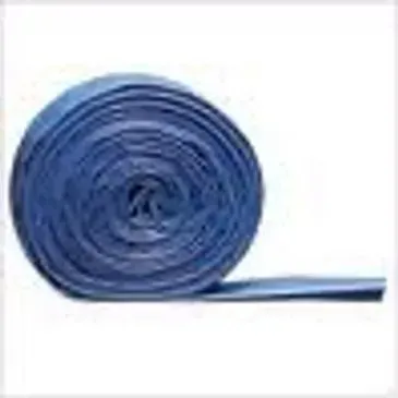 Blue rolled plastic tubing.