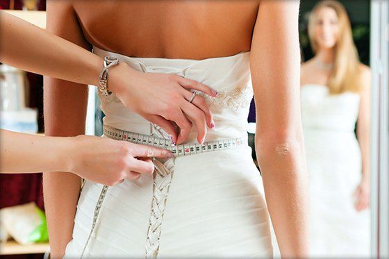 Altering the wedding dress