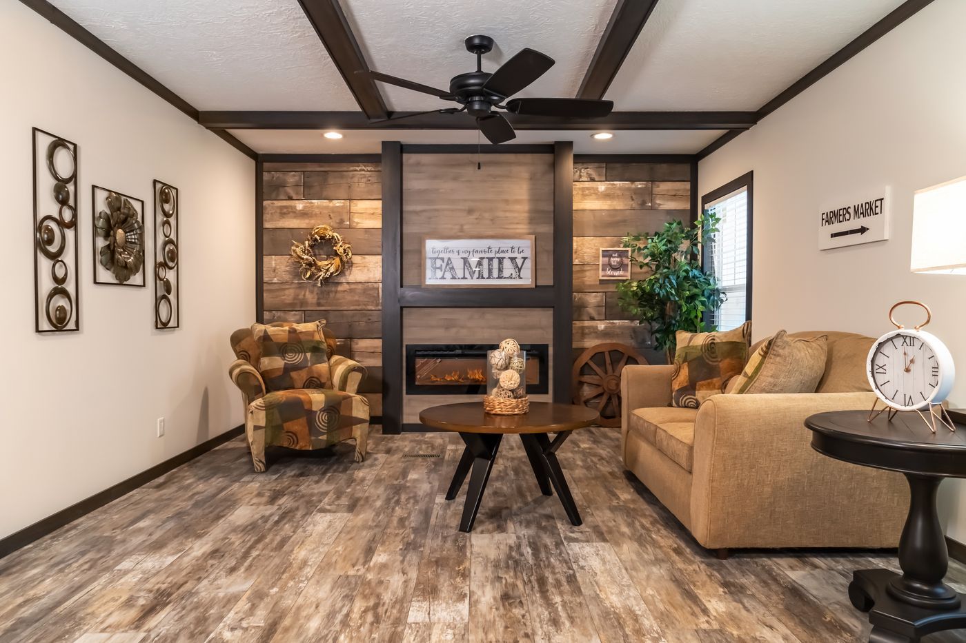 Gray and white plaid pattern.